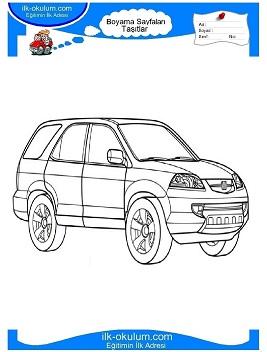 Çocuklar İçin Honda Boyama Sayfaları 